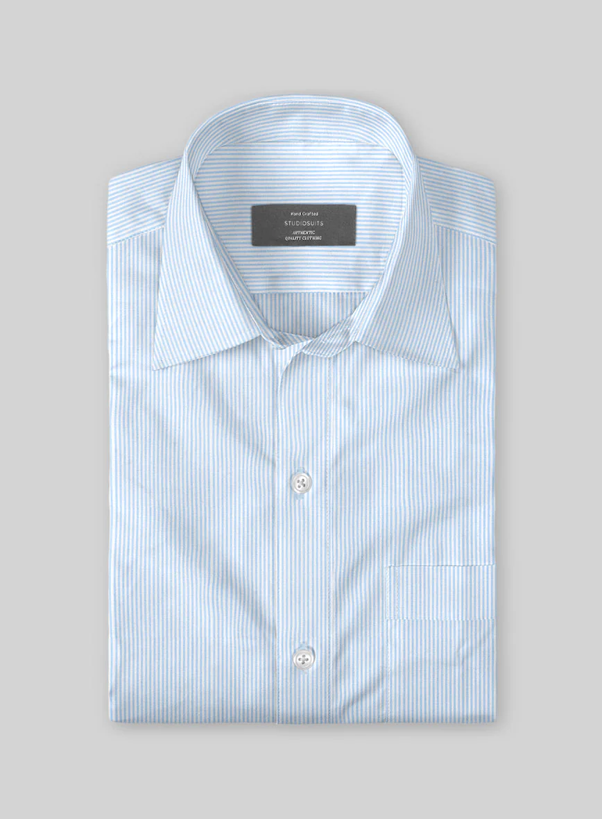 Arctic Pinstripe Classic Cotton Shirt