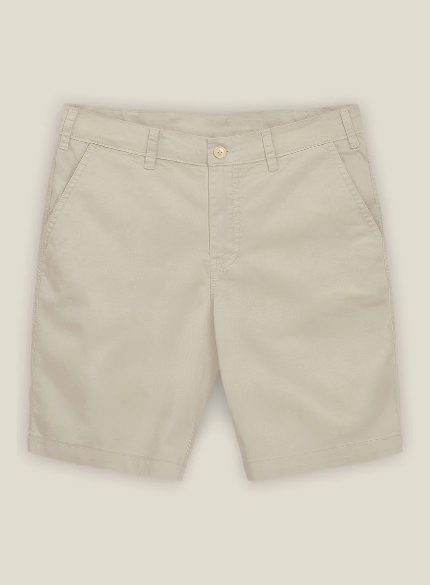 Army Khaki Stretch chino Shorts