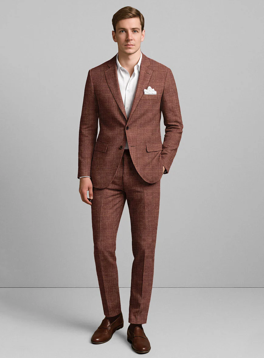 Bamboo Wool Rust Brown Suit