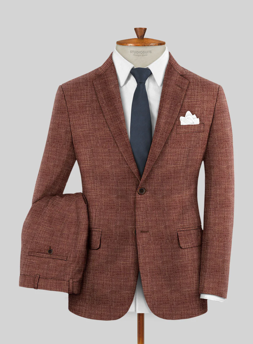 Bamboo Wool Rust Brown Suit - Image 2