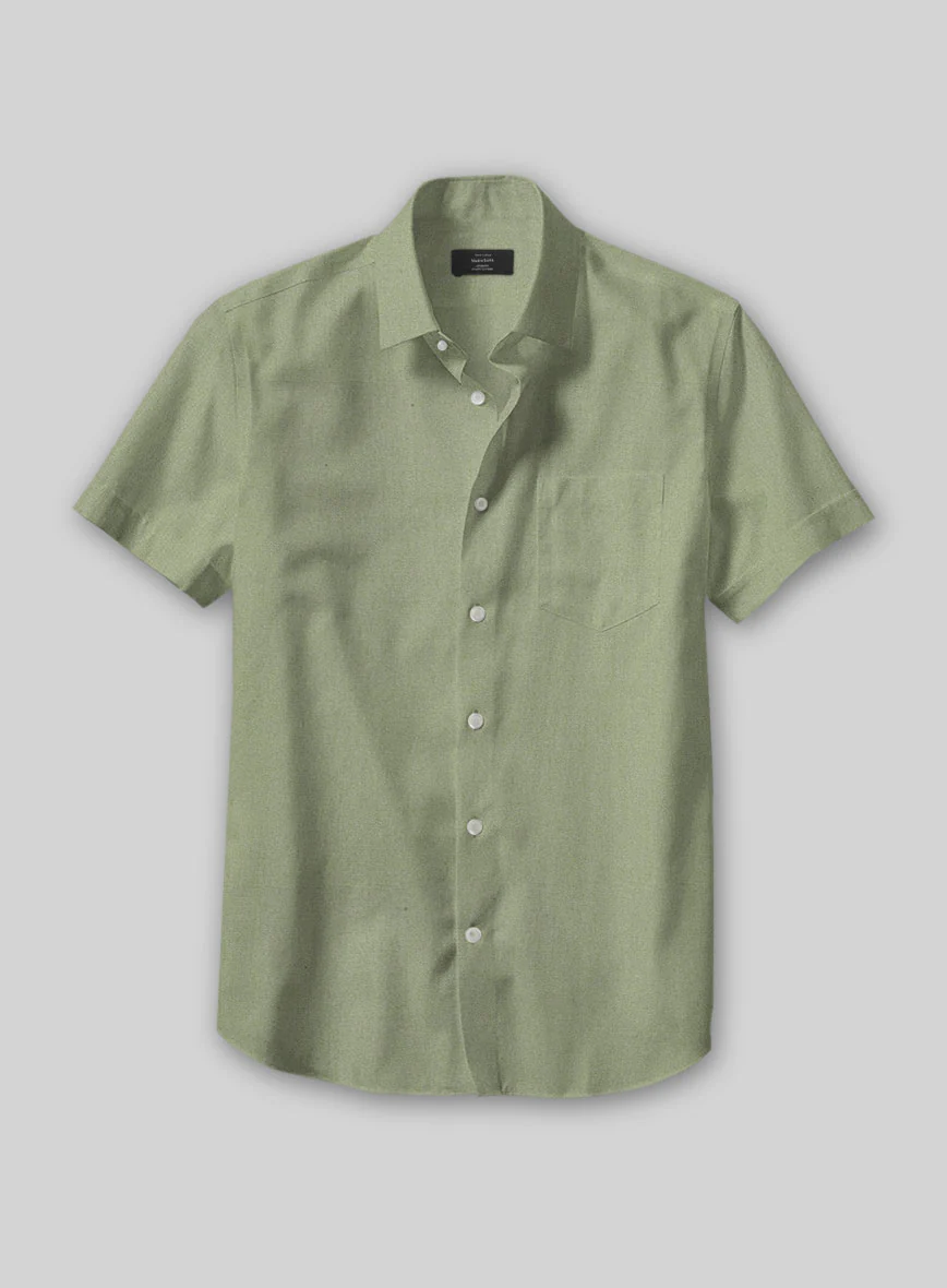 Basil Dust Stretch Poplene Shirt