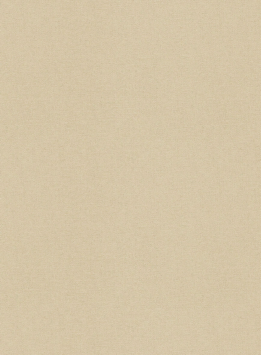 Beige Feather Cotton Canvas Stretch Suit - Image 7