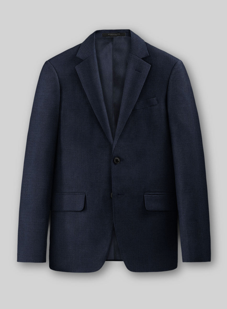 Birdseye Wool Blue Jacket