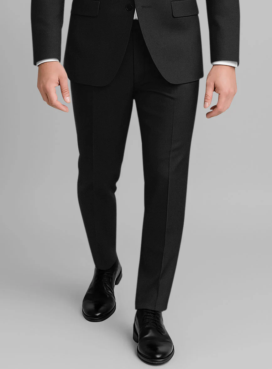 Black Cotton Power Stretch Chino Pants - Image 2
