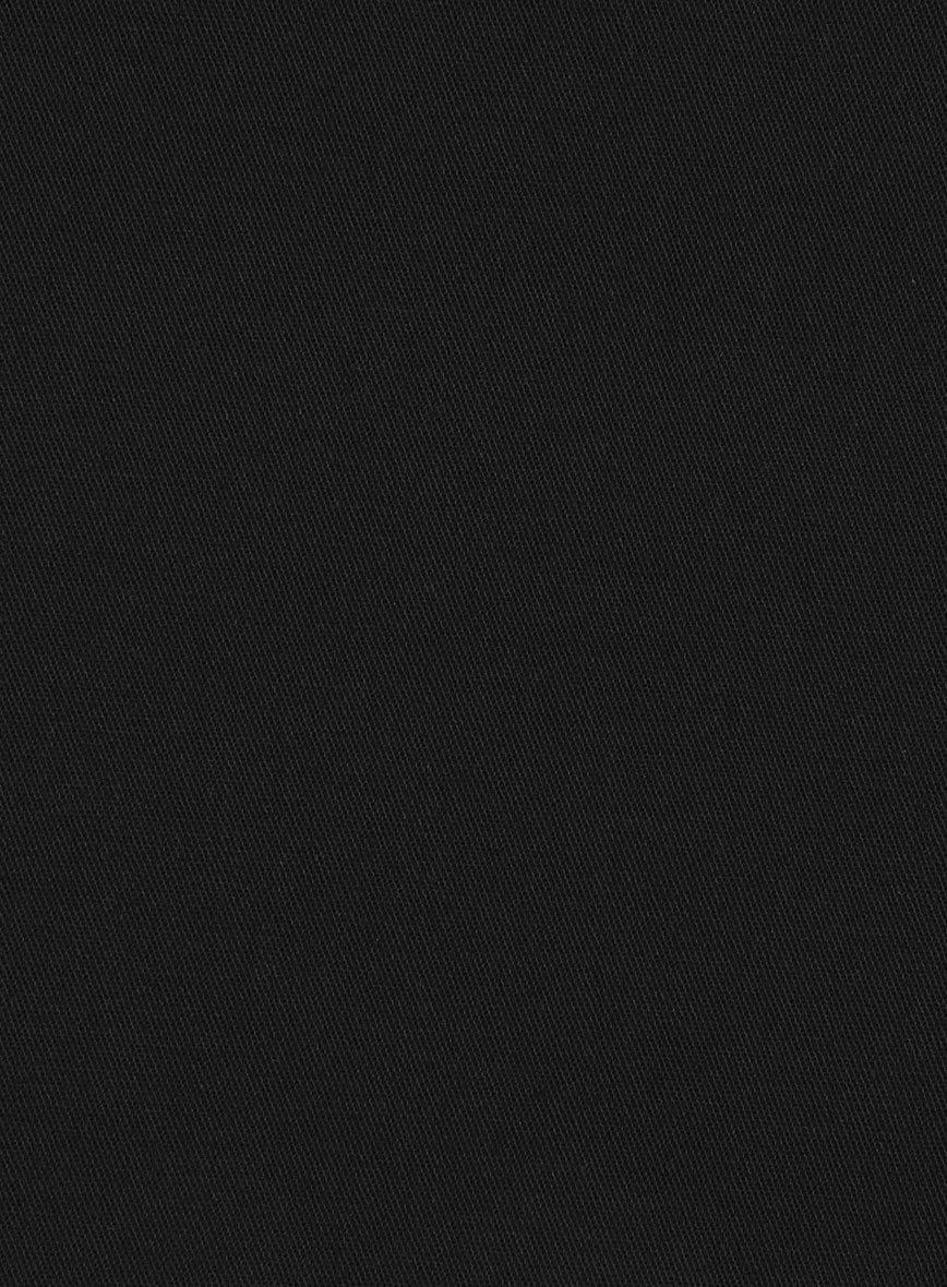 Black Cotton Power Stretch Chino Pants - Image 3