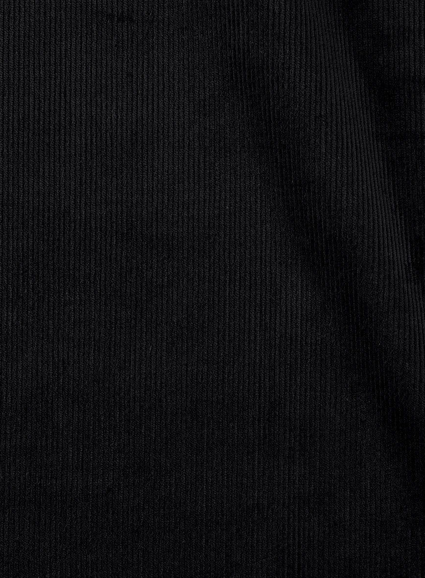 Black Stretch Pin Corduroy Pants - Image 2