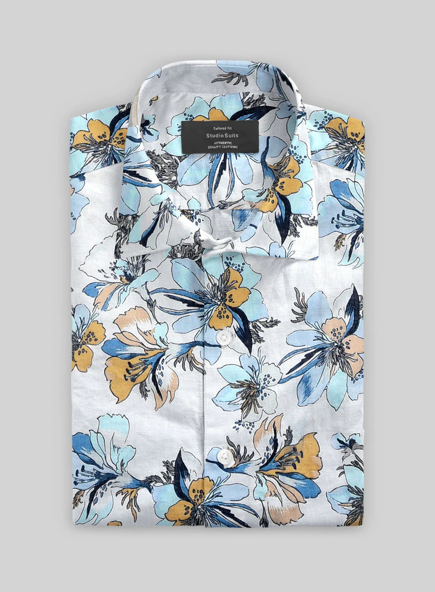 Blue Botanica Cotton Shirt