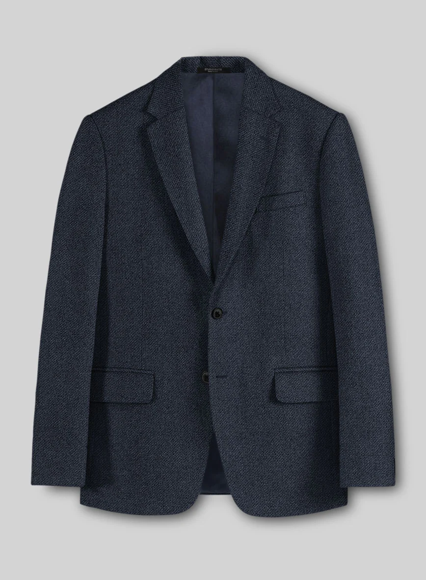 Blue Heavy Tweed Jacket
