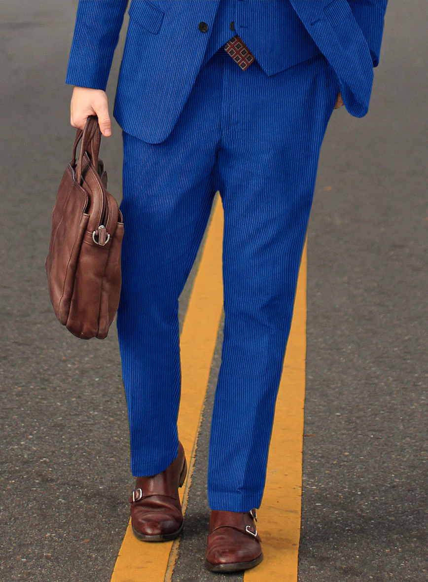 Bright Blue Corduroy Pants - Image 2