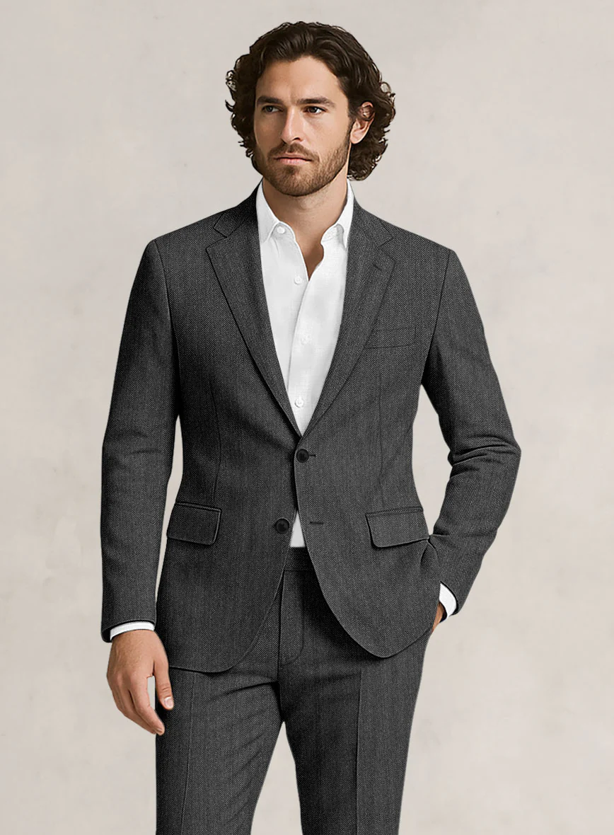 Bristol Ash Gray Herringbone Jacket - Image 2