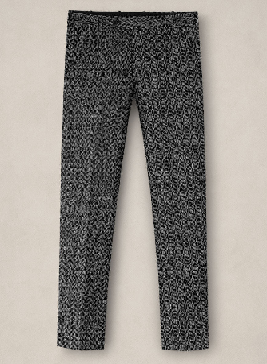 Bristol Ash Gray Herringbone Pants - Image 2