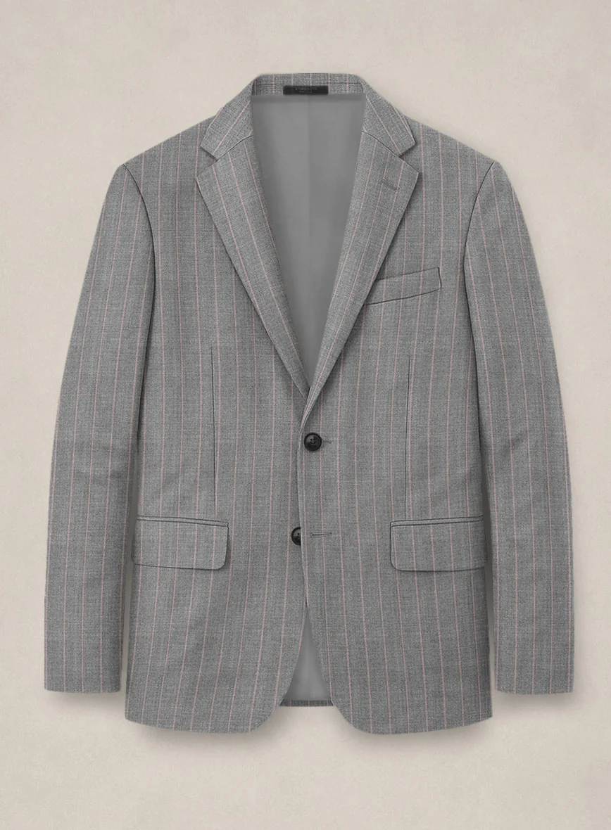 Bristol Ash Gray Rope Stripe Jacket