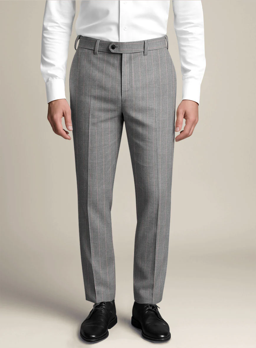 Bristol Ash Gray Rope Stripe Pants