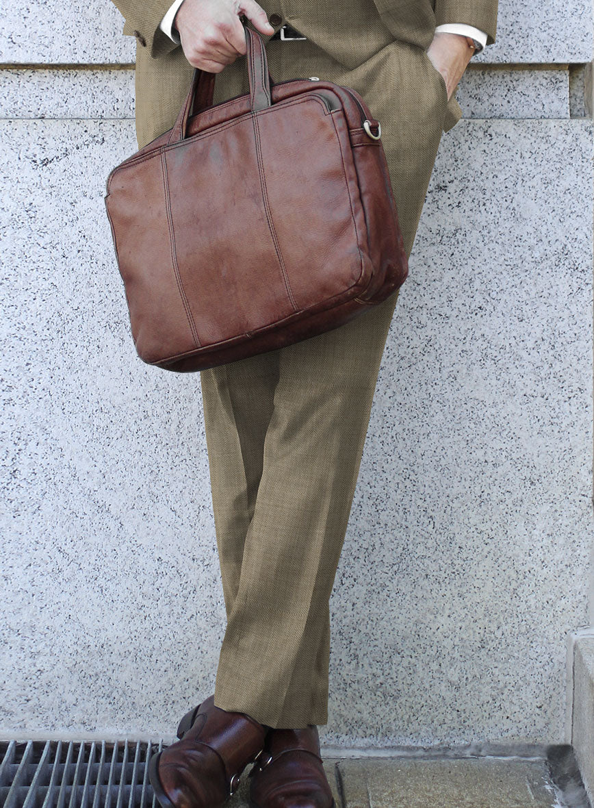 Bristol Beige Sharkskin Suit - Image 5