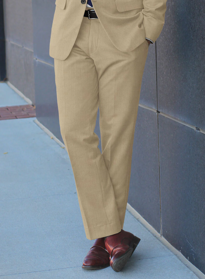 Bristol Beige Wool Pants - Image 2