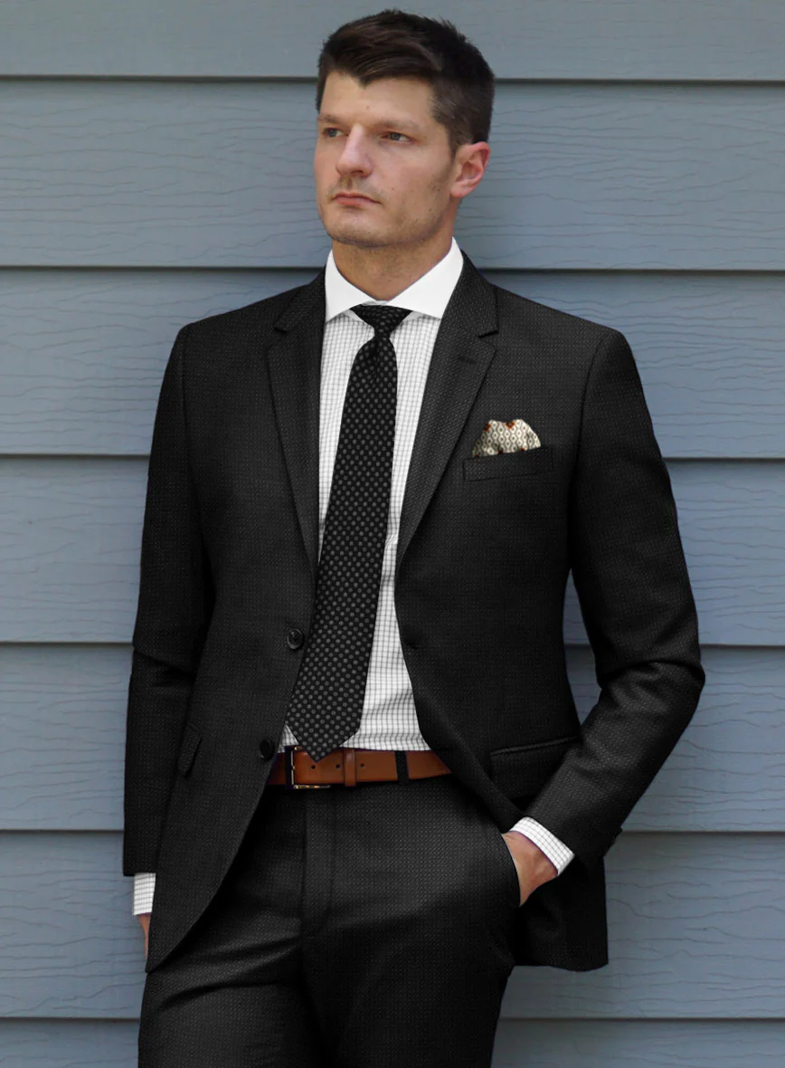 Bristol Bob Weave Black Suit - Image 4