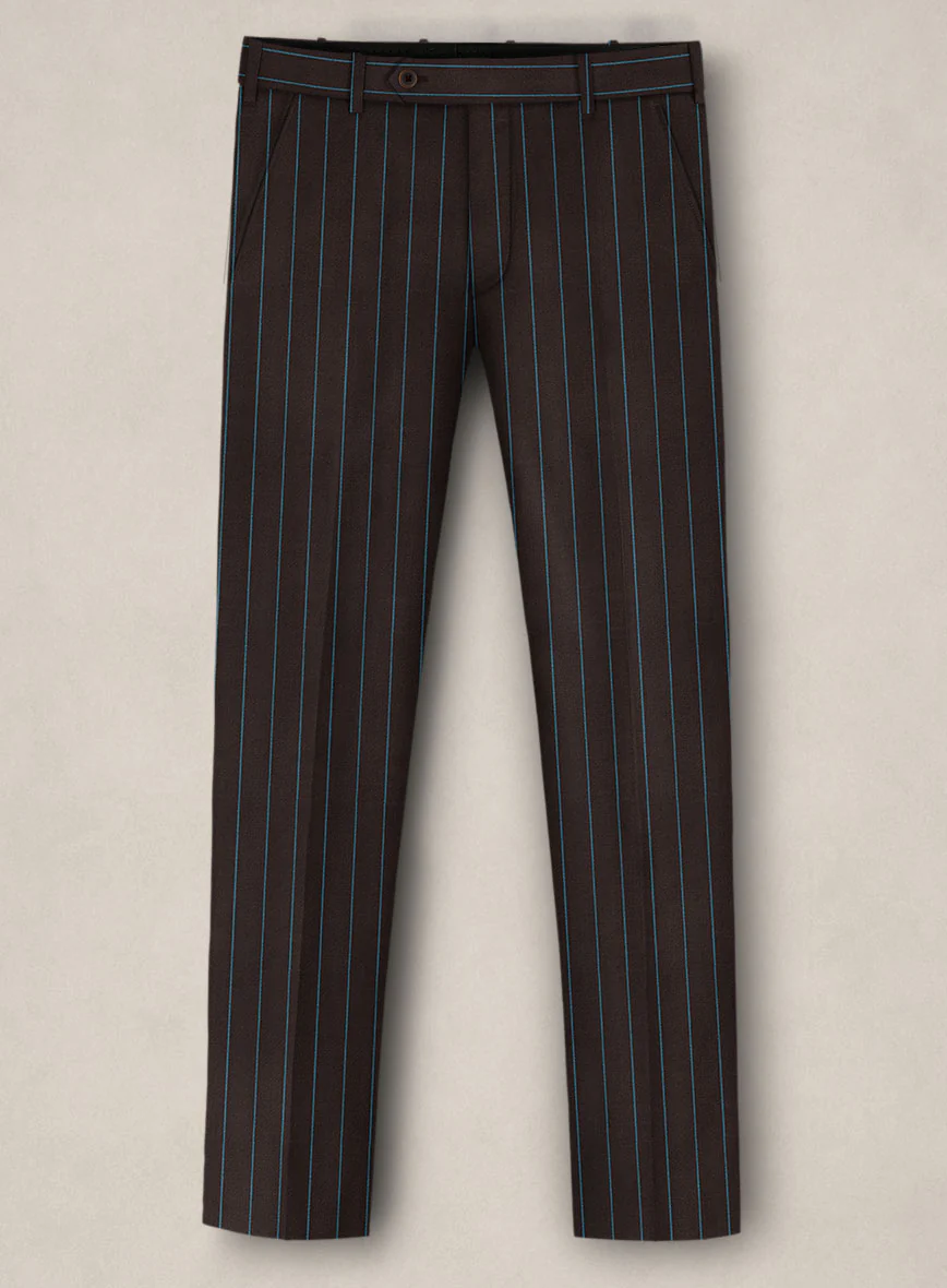 Bristol Brown Rope Stripe Suit - Image 4