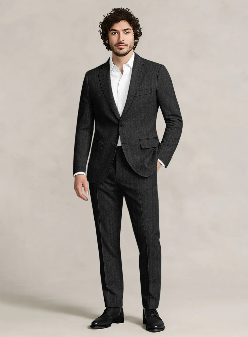 Bristol Carbon Herringbone Suit