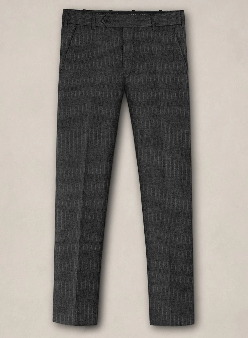Bristol Charcoal Pinstripe Pants - Image 2