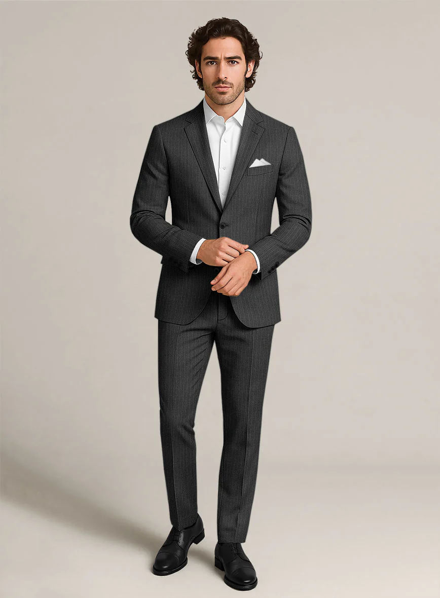Bristol Charcoal Pinstripe Suit