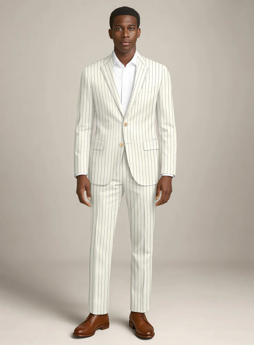 Bristol Cream Rope Stripe Suit