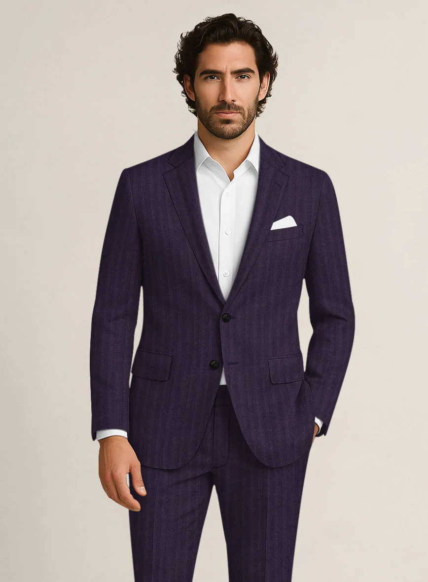 Bristol Eggplant Herringbone Jacket - Image 2