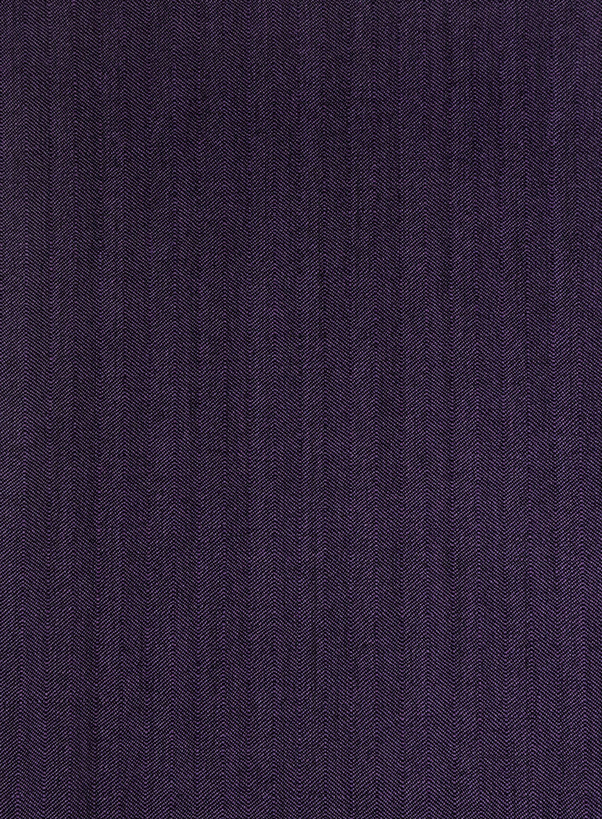 Bristol Eggplant Herringbone Suit - Image 5