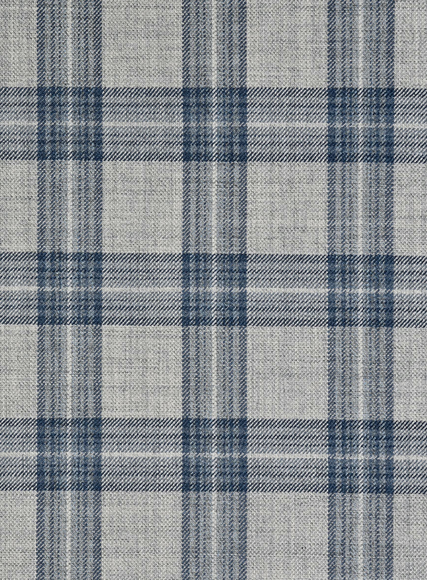 Bristol Gray Blue Check Pants - Image 3
