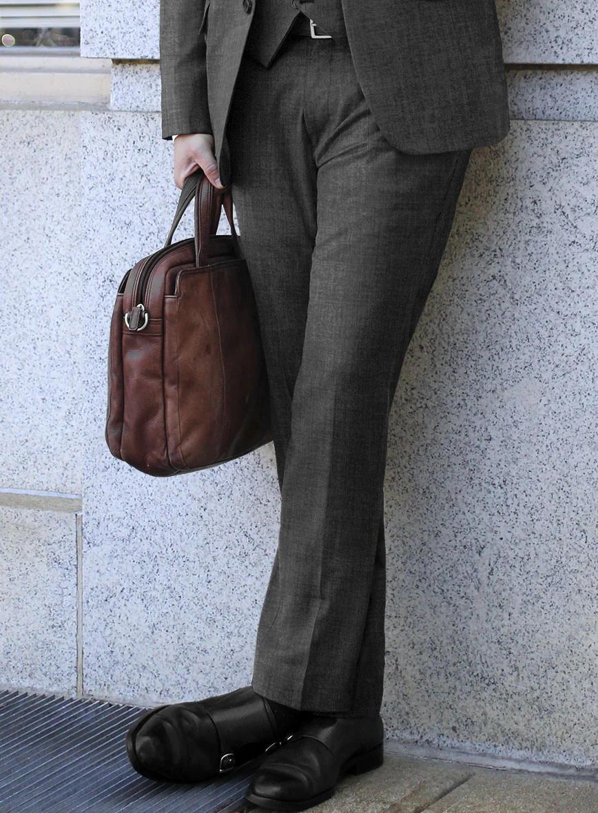 Bristol Gray Sharkskin Pants - Image 2