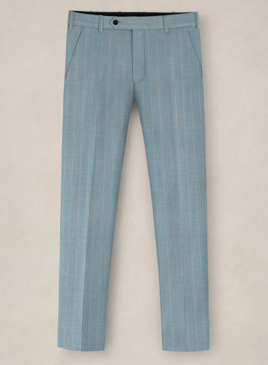 Bristol Ice Blue Rope Stripe Suit - Image 4
