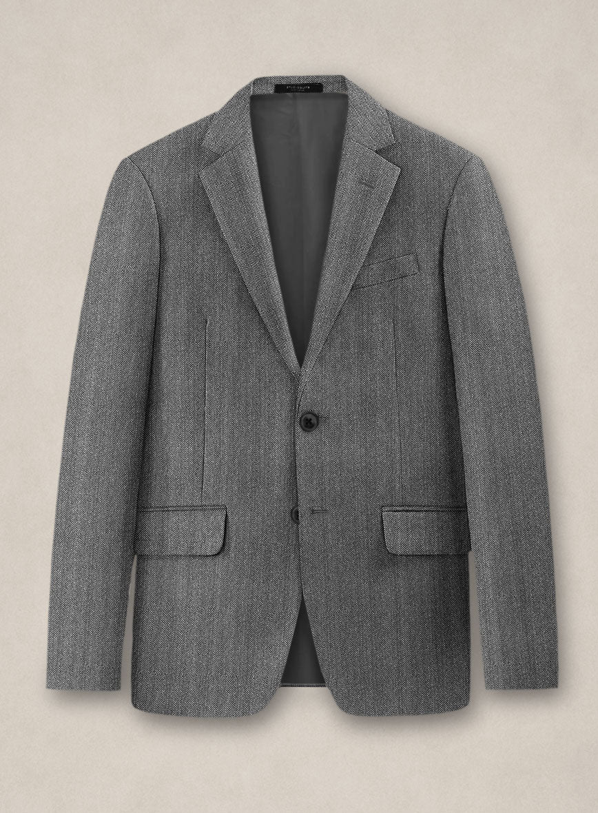 Bristol Light Gray Herringbone Jacket