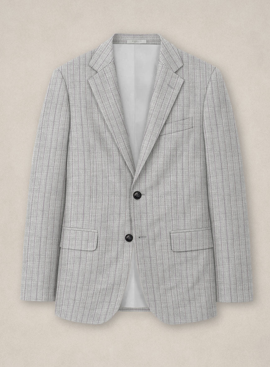 Bristol Light Gray Pinstripe Jacket