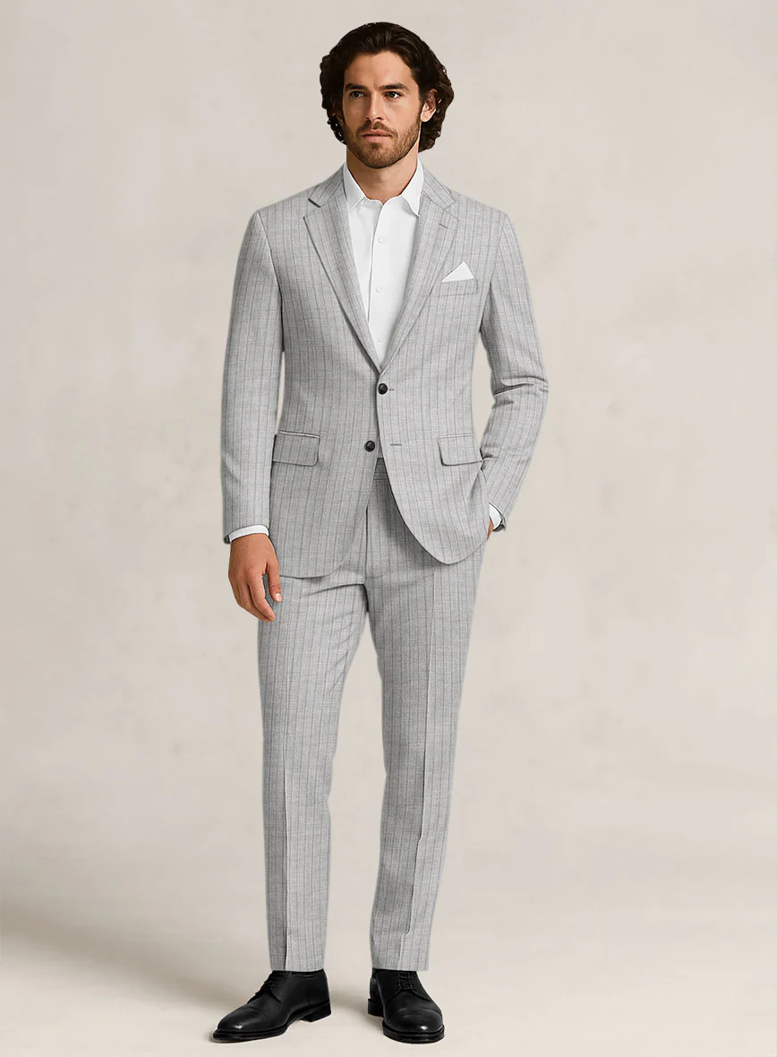 Bristol Light Gray Pinstripe Suit