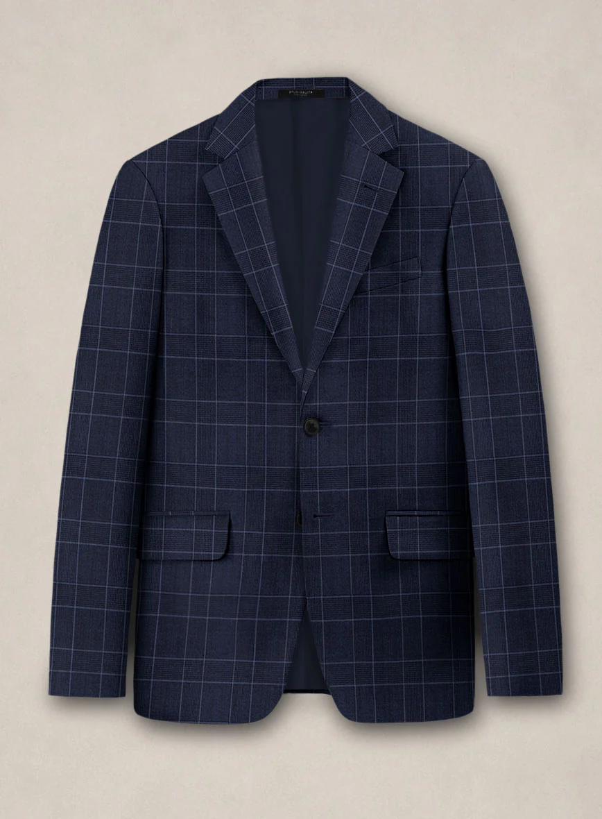 Bristol Marine Blue Windowpane Jacket