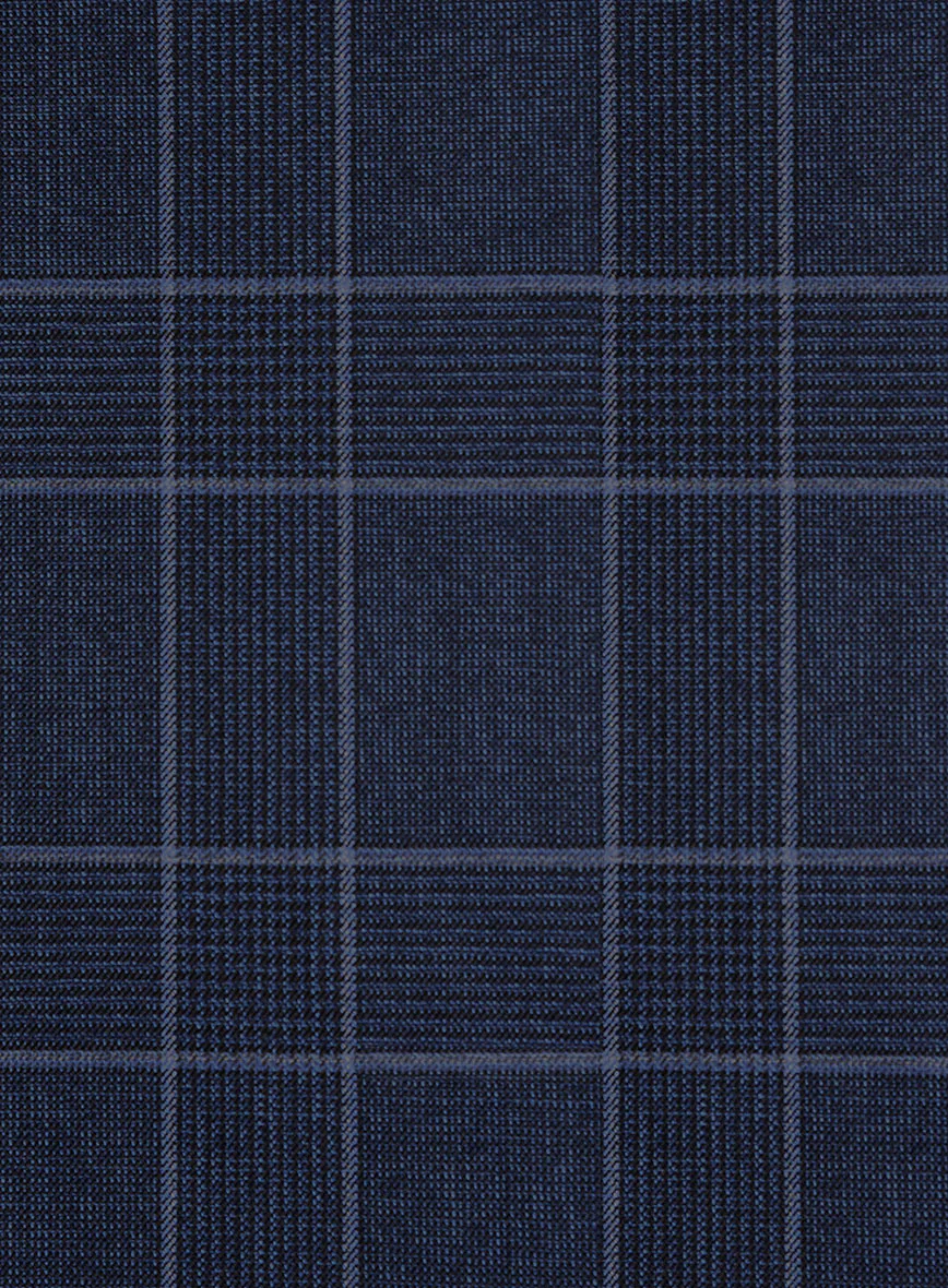 Bristol Marine Blue Windowpane Pants - Image 3