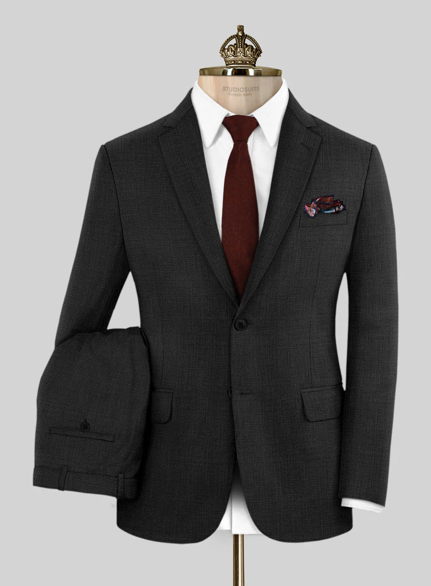 Bristol Nailhead Charcoal Suit