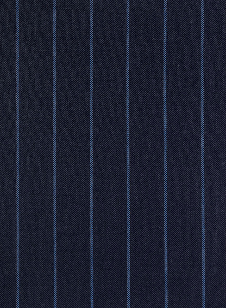 Bristol Navy Blue Rope Stripe Suit - Image 6