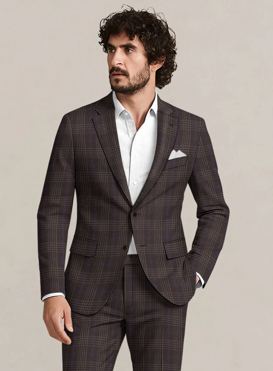 Bristol Noce Brown Check Suit - Image 3