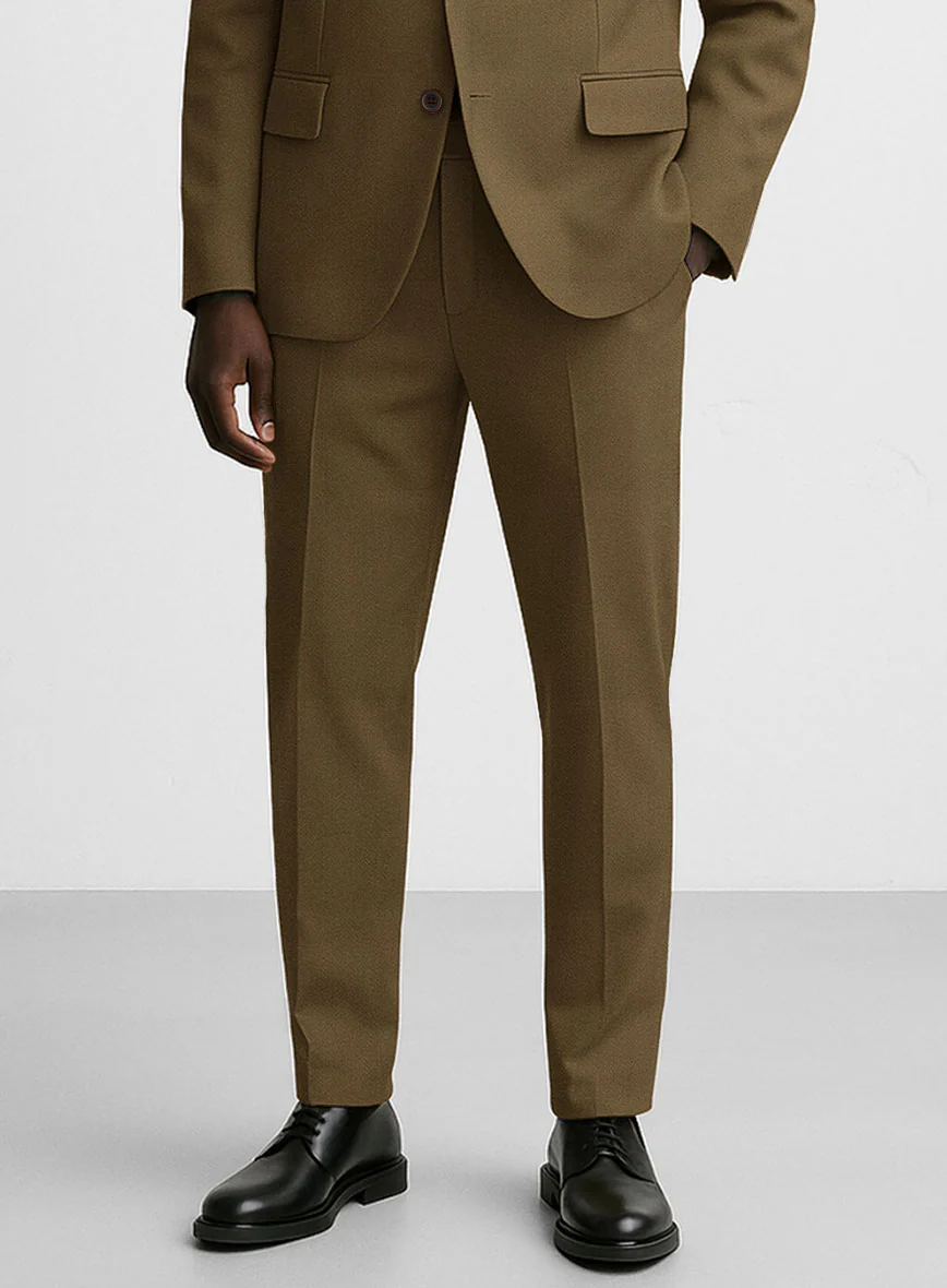 Brown Napoli Stretch Light Weight Cotton Suit - Image 5