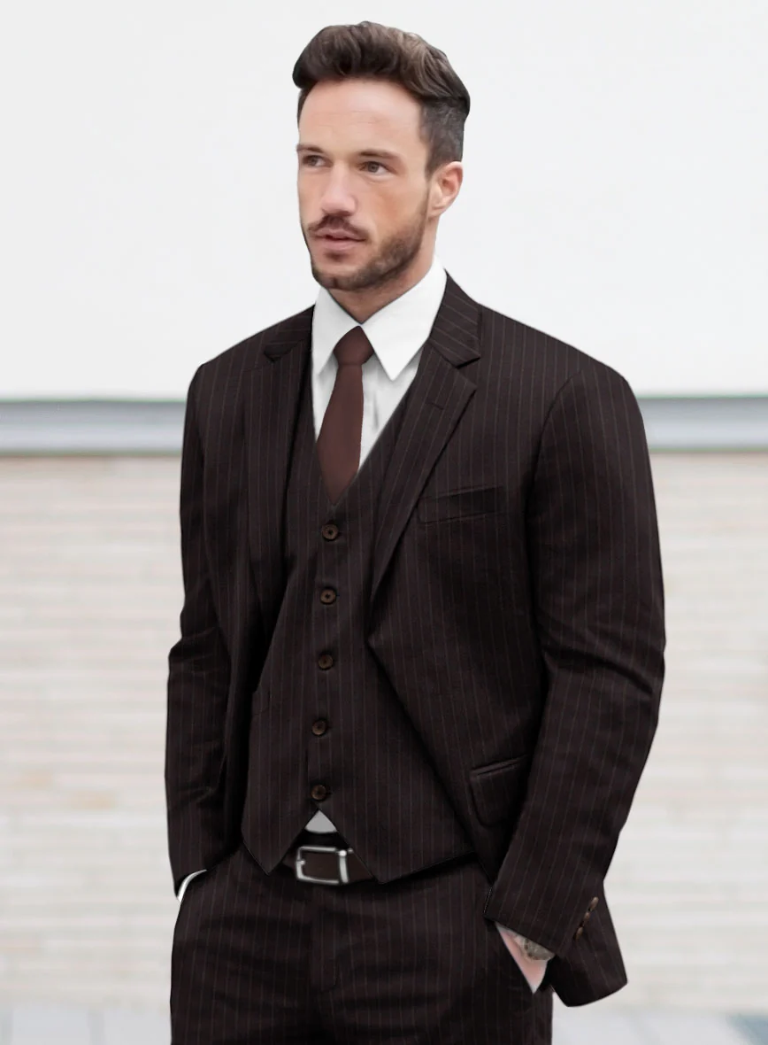 Brown Pinstripe Jacket - Image 2