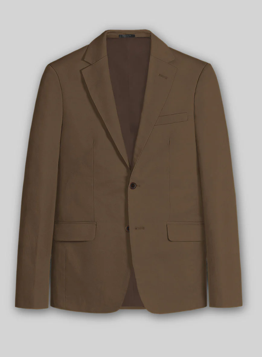 Brown Stretch Chino Jacket