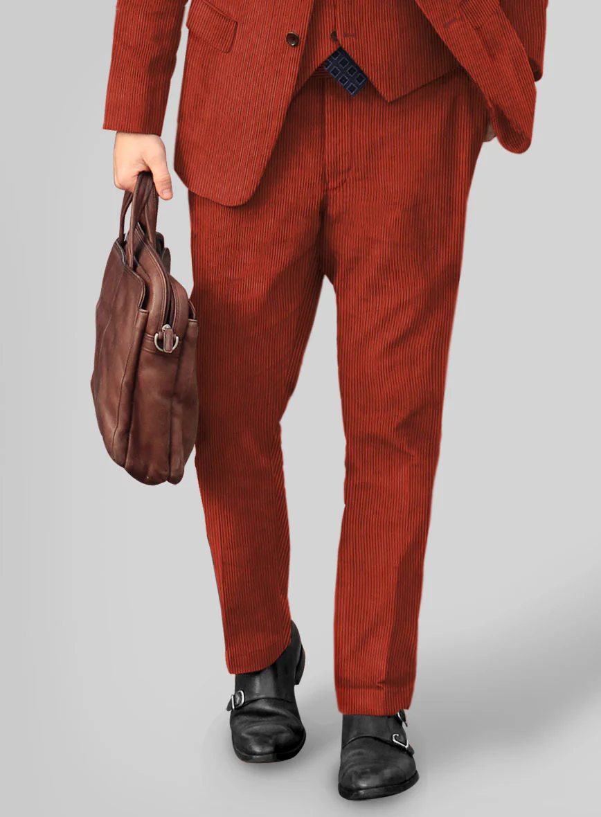 Burnt Sienna Corduroy Pants - Image 3