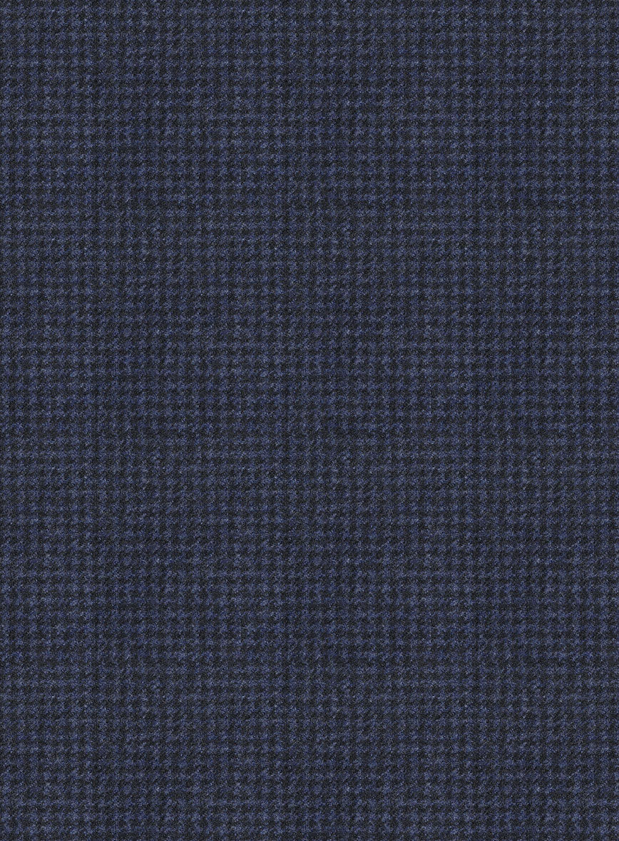 Caccioppoli Arixa Houndstooth Blue Wool Pants - Image 3