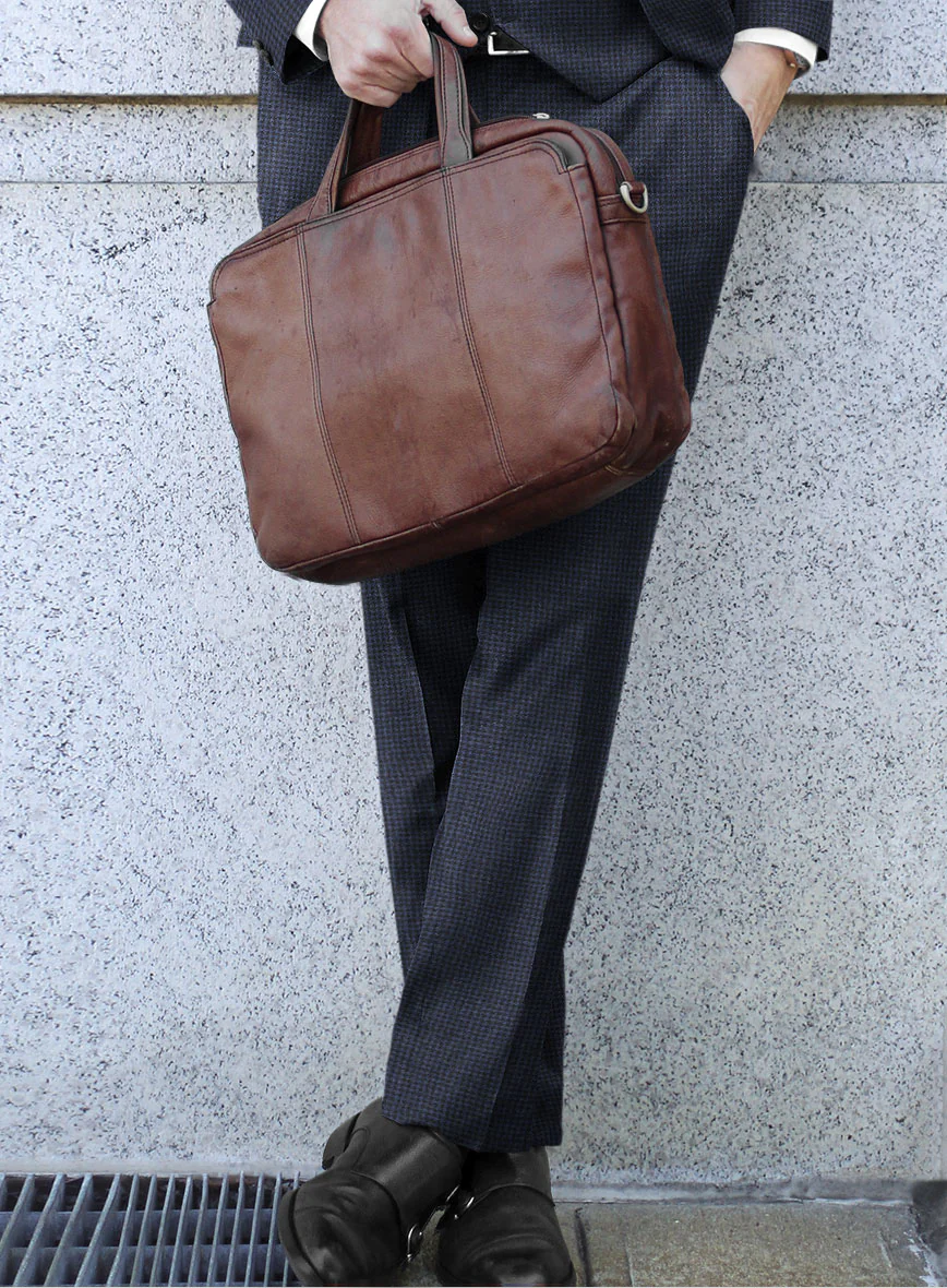 Caccioppoli Arixa Houndstooth Blue Wool Suit - Image 4