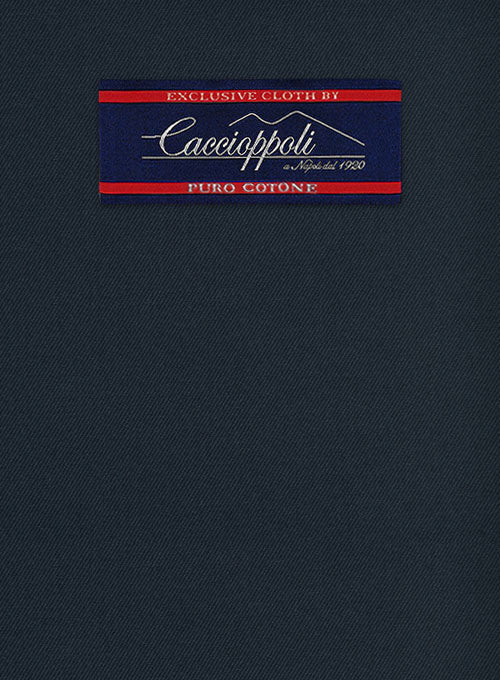 Caccioppoli Cotton Gabardine Dark Blue Jacket - Image 2