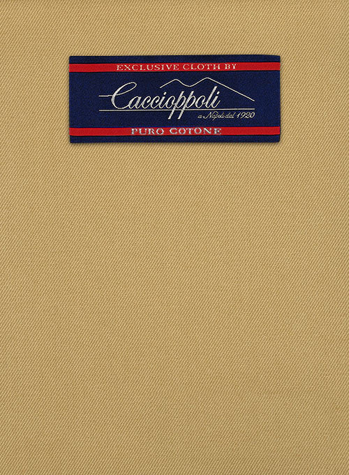 Caccioppoli Cotton Gabardine Topaz Khaki Pants - Image 2