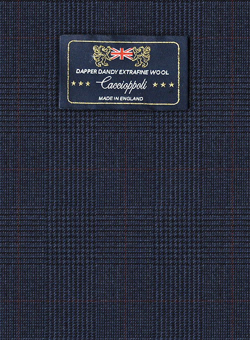 Caccioppoli Dapper Dandy Inato Glen Blue Wool Jacket - Image 2