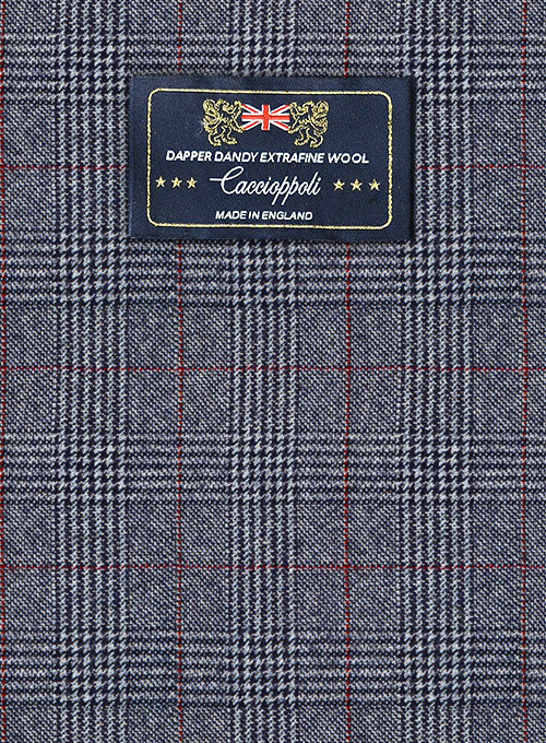 Caccioppoli Dapper Dandy Lionni Blue Wool Pants - Image 7