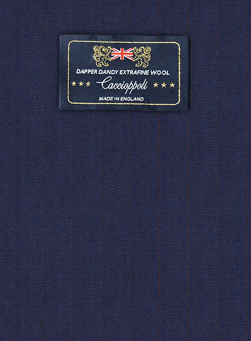 Caccioppoli Dapper Dandy Midico Royal Blue Wool Pants - Image 7