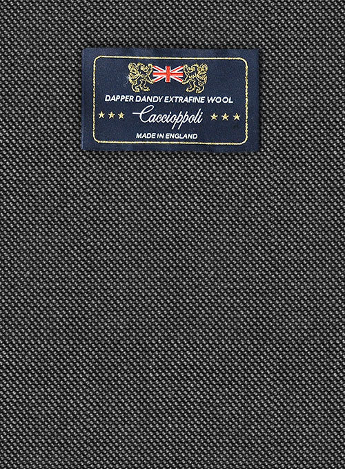 Caccioppoli Dapper Dandy Muiz Birdseye Gray Wool Pants - Image 7